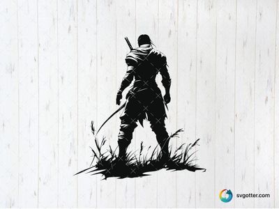 Warrior Silhouette, Best for gamers, best on t-shirt, best to be applied with screen printing