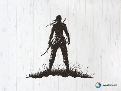 Warrior Silhouette, Best for gamers, best on t-shirt, best to be applied with screen printing