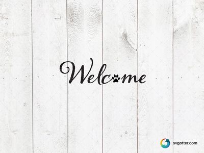 Welcome Paw Print Design, Best for pet lovers, best on doormat, best to be applied with adhesive vinyl