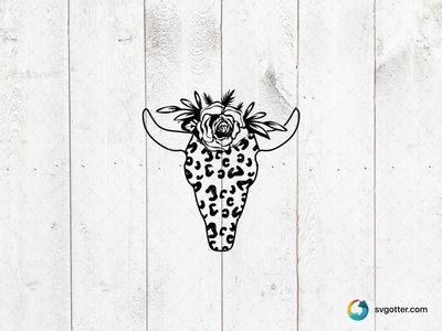 Western Floral Skull Design, Best for artists, best on tote bags, best to be applied with sublimation