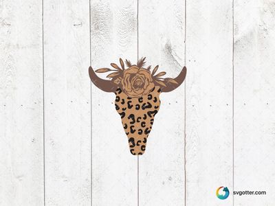 Western Floral Skull, Best for home decor enthusiasts, best on wall art, best to be applied with sublimation