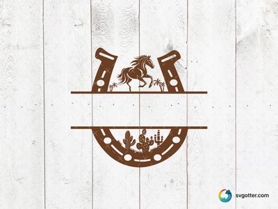 Western Horseshoe Design, Best for western enthusiasts, best on t-shirt, best to be applied with heat transfer vinyl