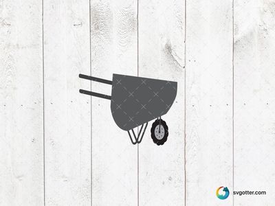 Wheelbarrow Illustration, Best for gardener, best on wall art, best to be applied with print and cut