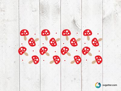 Whimsical Mushroom Pattern, Best for nature lovers, best on glass, best to be applied with decal application
