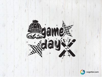 Winter Game Day Design, Best for sports fans, best on hoodie, best to be applied with screen printing