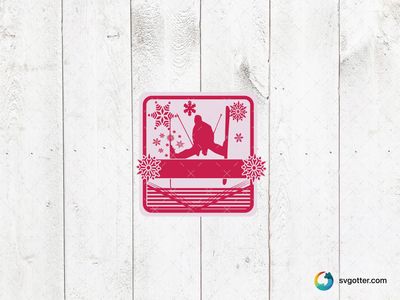 Winter Skiing Silhouette, Best for sports enthusiasts, best on t-shirt, best to be applied with heat transfer vinyl