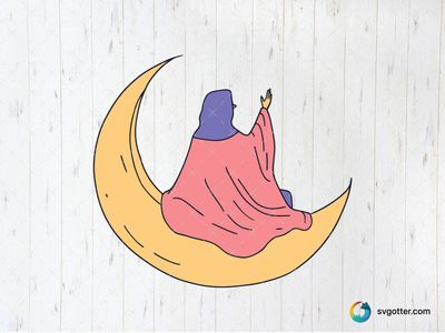 Witch on the Moon, Best for halloween enthusiasts, best on wall art, best to be applied with sublimation