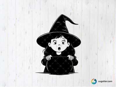 Witch Silhouette on Broomstick, Best for Halloween enthusiasts, best on t-shirt, best to be applied with screen printing