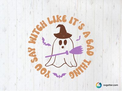 Witchy Ghost Design, Best for Halloween enthusiasts, best on t-shirts, best to be applied with sublimation