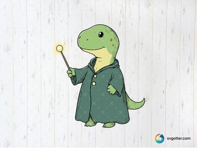 Wizard Dinosaur, Best for child, best on t-shirt, best to be applied with sublimation