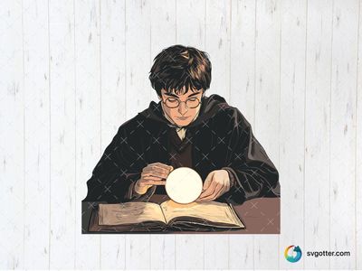 Wizard with Orb and Book, Best for book lover, best on wall art, best to be applied with sublimation