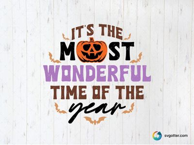 Wonderful Halloween Time, Best for holiday enthusiast, best on t-shirt, best to be applied with heat transfer vinyl