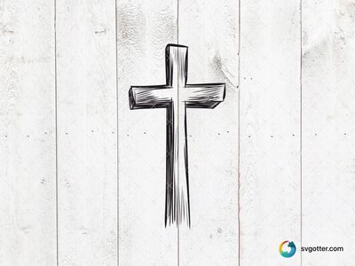 Wooden Cross Illustration, Best for Christians, best on wall art, best to be applied with engraving