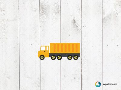 Yellow Cargo Truck Illustration, Best for transportation professionals, best on wall art, best to be applied with print and cut