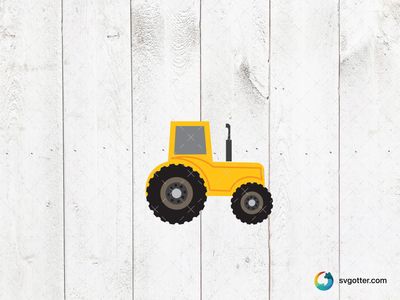 Yellow Construction Tractor, Best for construction enthusiasts, best on wall art, best to be applied with print and cut